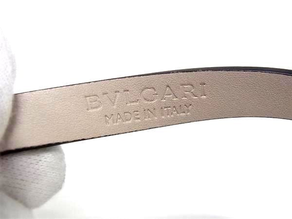 BVLGARI ブルガリ ブレスレット ビーゼロワン 2重 ブレス ブラック系 レザー レディース ゴールド金具 超美品