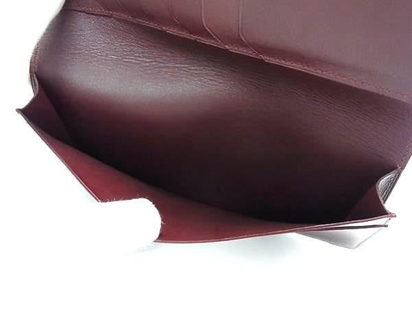 Cartier カルティエ 長財布 カボション ドゥ カルティエ L3000583 ブラック系 レザー メンズ シルバー金具 札入れ 美品
