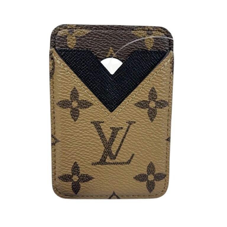 LOUIS VUITTON ルイヴィトン カードケース ポルトカルトマグネット M25654 ブラウン系 モノグラムリバース ユニセックス 美品