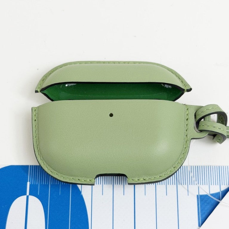 HERMES エルメス イヤホンケース Air Pods Pro 2 用ケース グリーン系 スイフト ユニセックス 超美品