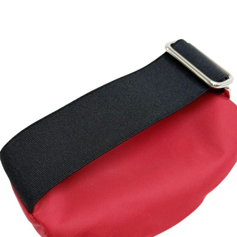 PRADA プラダ ポーチ Re-Nylon アームポーチ 2TT095 レッド ブラック系 テスートナイロン ユニセックス トライアングルロゴ シルバー金具 超美品