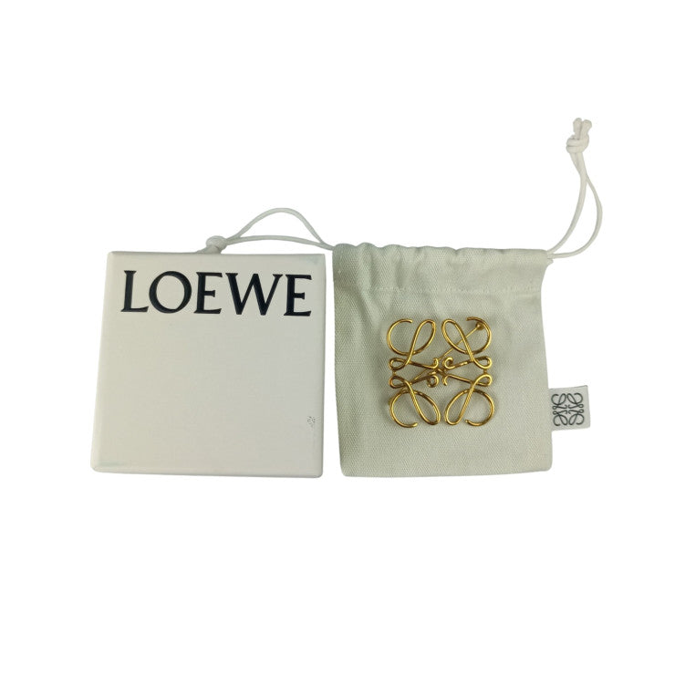 LOEWE ロエベ ブローチ アナグラム 111 25 020 ゴールド系 メタル レディース 美品
