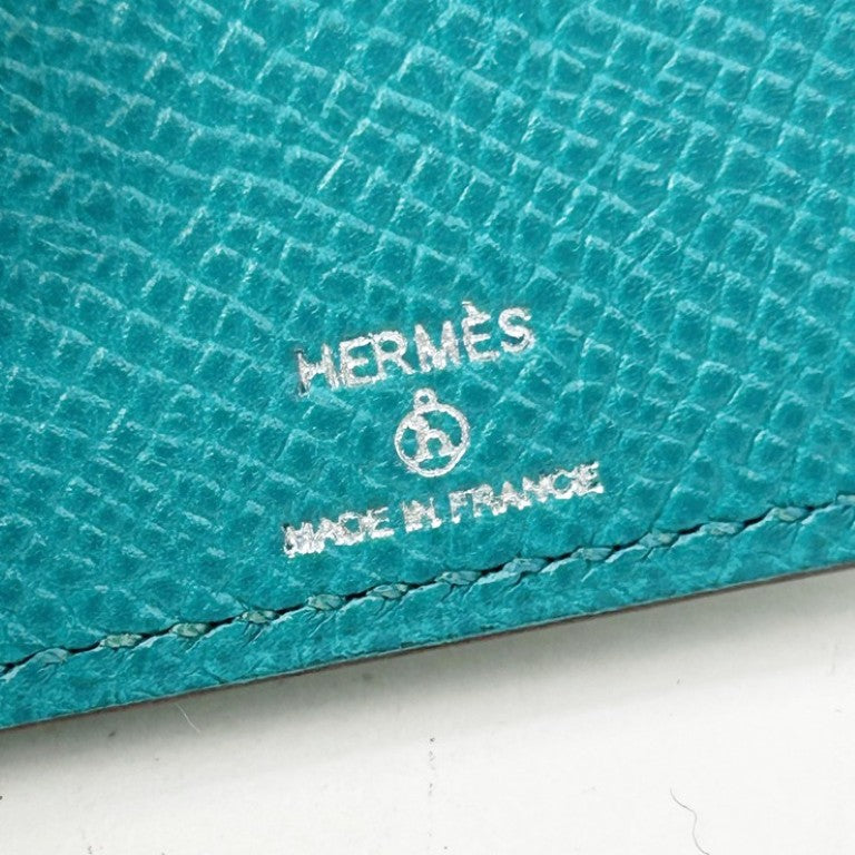 HERMES エルメス カードケース Petit h プティ アッシュ ブルーマリン×ブルーパオン×カプシーヌ系 アリゲーター/カーフ/トリヨン/シェーヴル ユニセックス 超美品