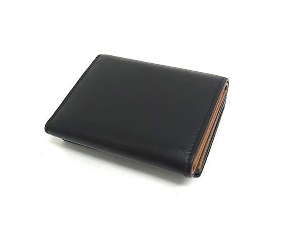 FERRAGAMO フェラガモ 三つ折り財布 ブラック系 レザー レディース 美品