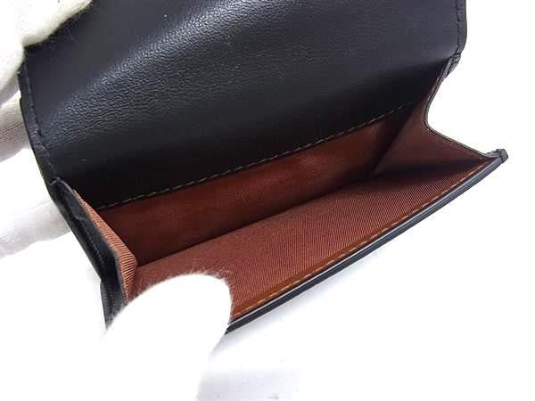 FERRAGAMO フェラガモ 三つ折り財布 ブラック系 レザー レディース 美品