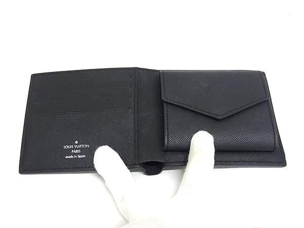 LOUIS VUITTON ルイヴィトン 二つ折り財布 ポルトフォイユマルコNM N63336 ブラック系 ダミエグラフィット メンズ 美品