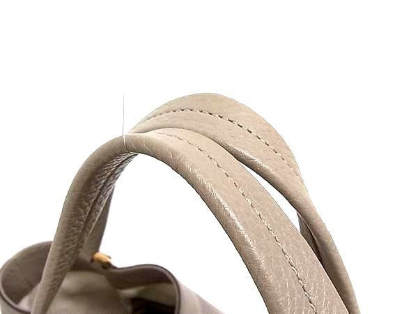 GUCCI グッチ トートバッグ インターロッキングG 309528 グレージュ系 レザー レディース ゴールド金具 美品