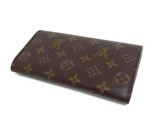 LOUIS VUITTON ルイヴィトン 長財布 ポルトトレゾール インターナショナル M61215 ブラウン系 モノグラム レディース 三つ折り 美品