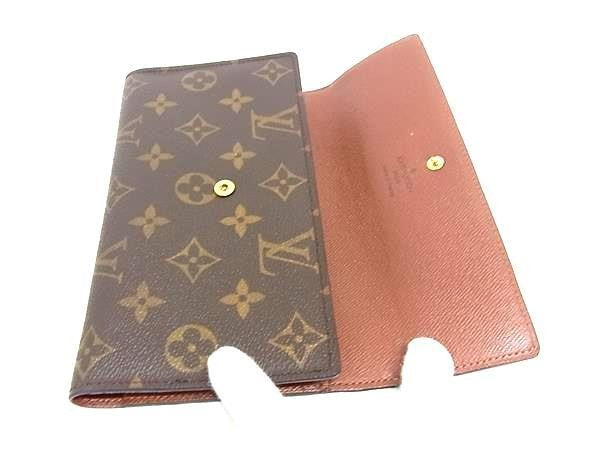 LOUIS VUITTON ルイヴィトン 長財布 ポルトトレゾール インターナショナル M61215 ブラウン系 モノグラム レディース 三つ折り 美品