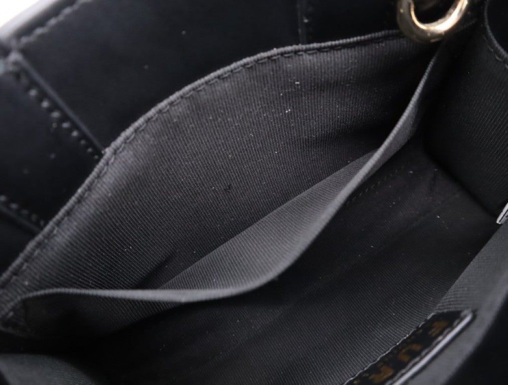 FURLA フルラ ハンドバッグ ニオベ マイクロトートバッグ ブラック系 レザー レディース 2WAY 美品