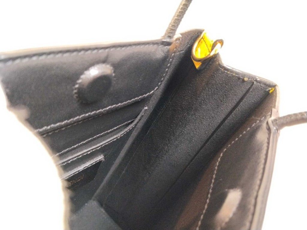 FENDI フェンディ ハンドバッグ スモールショッピングバッグ 7VA512 イエロー系 レザー レディース 2WAY 美品