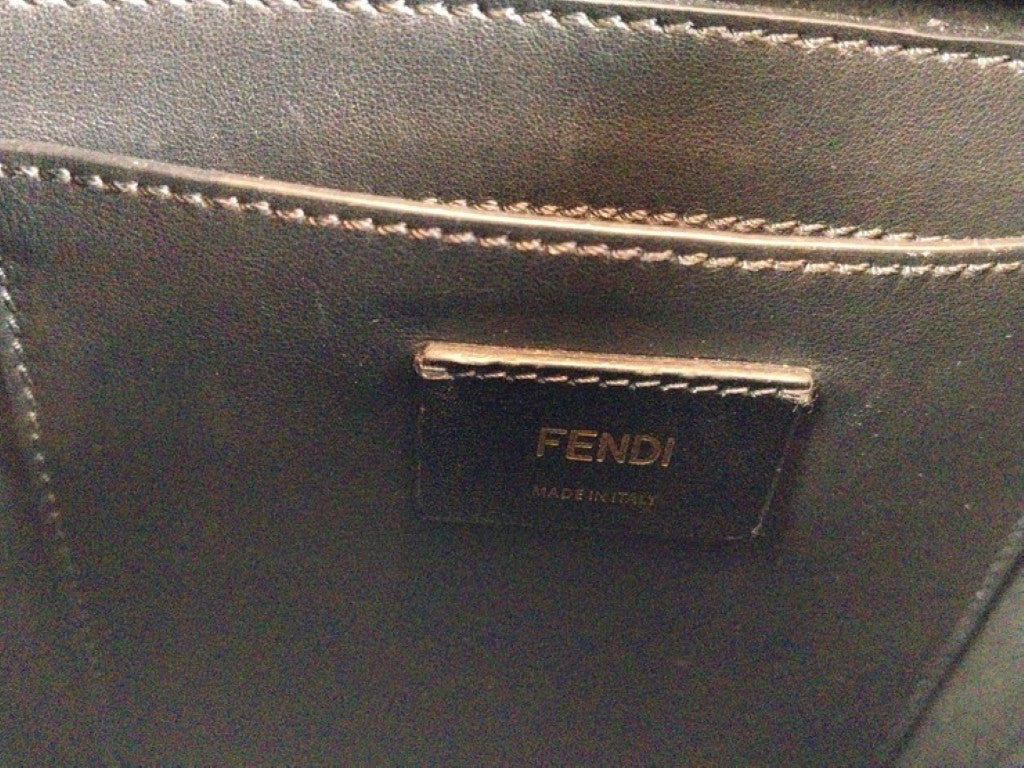 FENDI フェンディ ハンドバッグ スモールショッピングバッグ 7VA512 イエロー系 レザー レディース 2WAY 美品