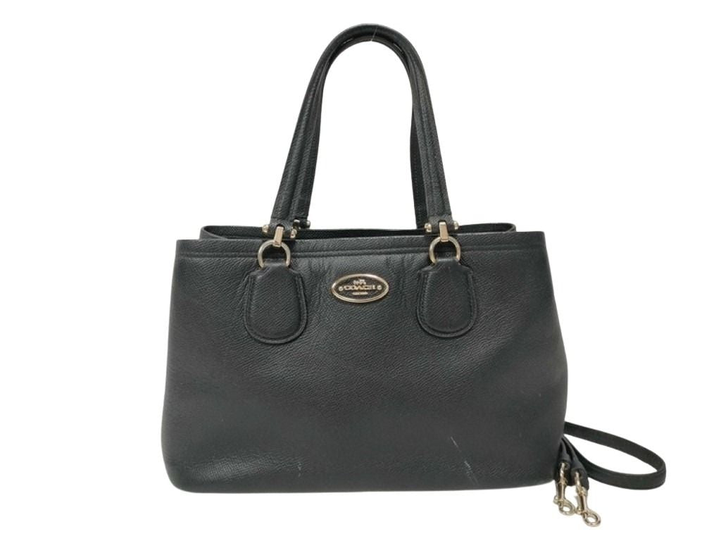 COACH コーチ ハンドバッグ 34563 ブラック系 レザー レディース 2WAY ゴールド金具