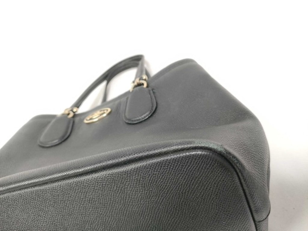COACH コーチ ハンドバッグ 34563 ブラック系 レザー レディース 2WAY ゴールド金具