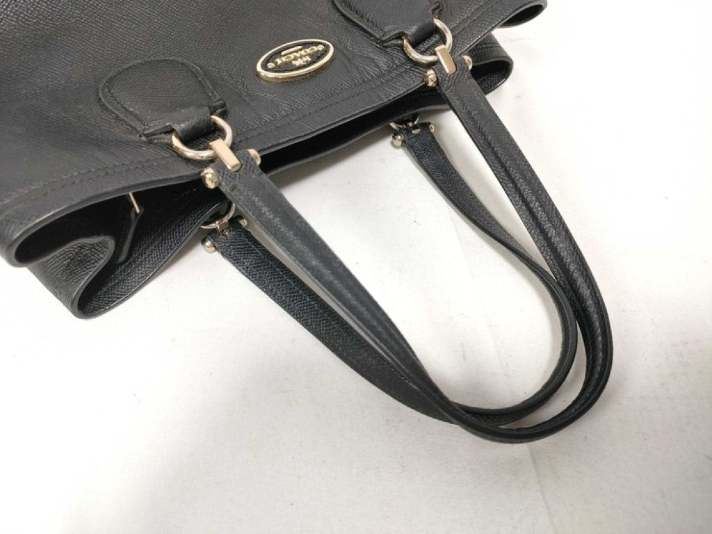 COACH コーチ ハンドバッグ 34563 ブラック系 レザー レディース 2WAY ゴールド金具