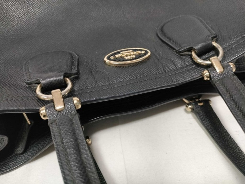COACH コーチ ハンドバッグ 34563 ブラック系 レザー レディース 2WAY ゴールド金具