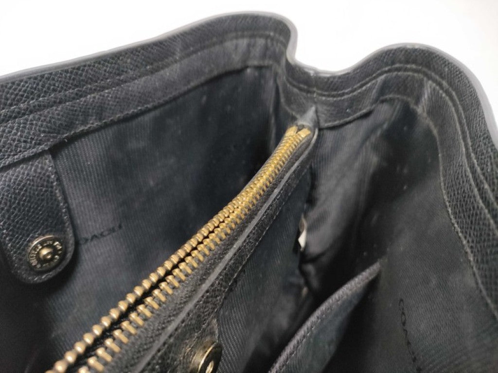 COACH コーチ ハンドバッグ 34563 ブラック系 レザー レディース 2WAY ゴールド金具