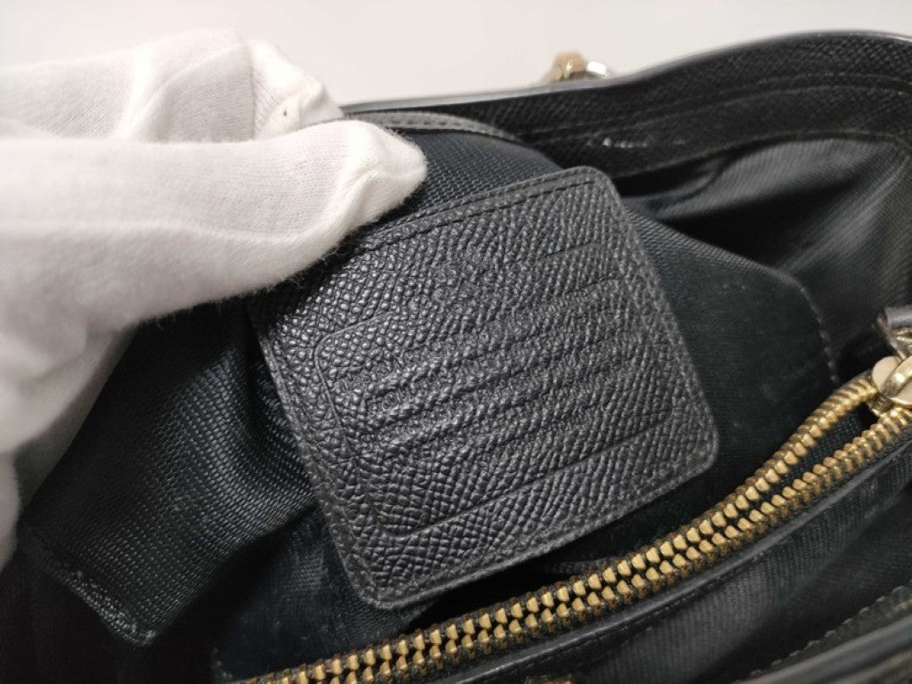 COACH コーチ ハンドバッグ 34563 ブラック系 レザー レディース 2WAY ゴールド金具