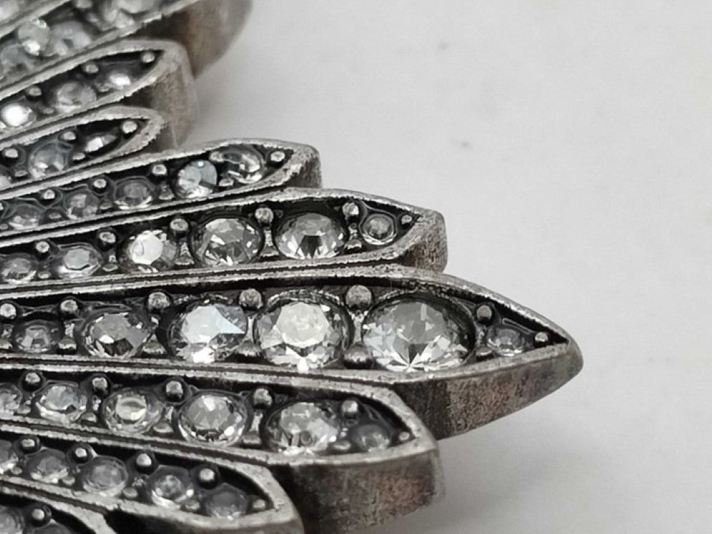 ChristianDior クリスチャンディオール ブローチ 1947 シグネチャー ブローチ BUFFALO STAR シルバー系 メタル メンズ ラインストーン 美品