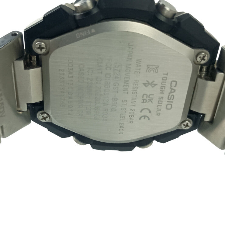 CASIO カシオ 腕時計 G-SHOCK G-STEEL GST-B600 Series GST-B600D-1AJF ブラック シルバー系 ステンレス メンズ 美品