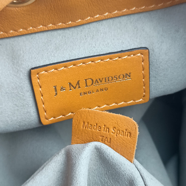 J&M Davidson ジェイアンドエムデヴィッドソン ショルダーバッグ カーニバルM 1355.7314P.192 MUSTRD（ブラウン系） レザー レディース 2WAY フリンジ ゴールド金具 美品