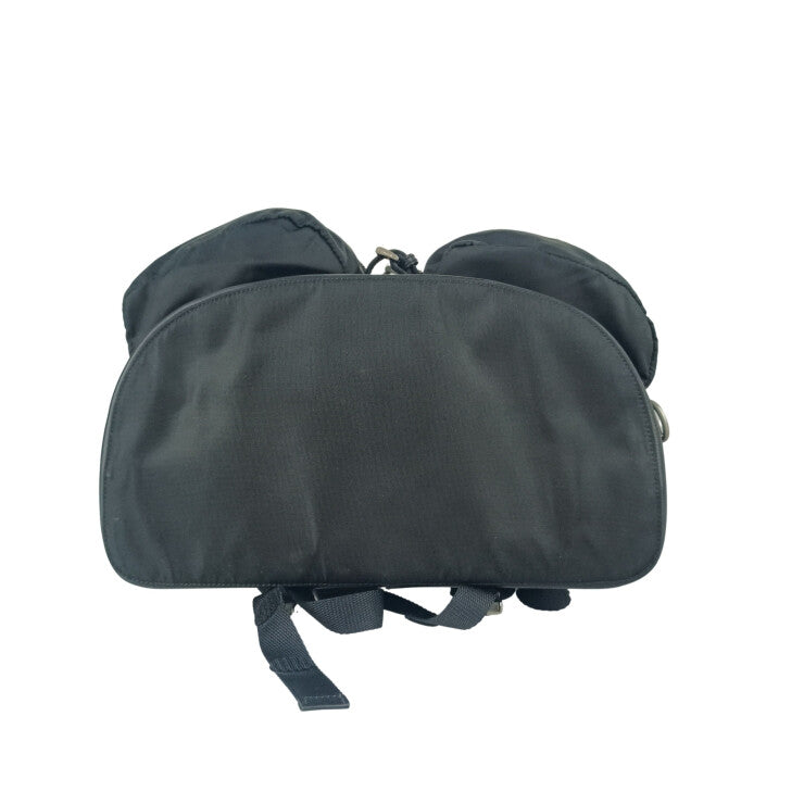 PRADA プラダ リュックサック バックパック V163 ブラック系 ナイロン メンズ シルバー金具 美品
