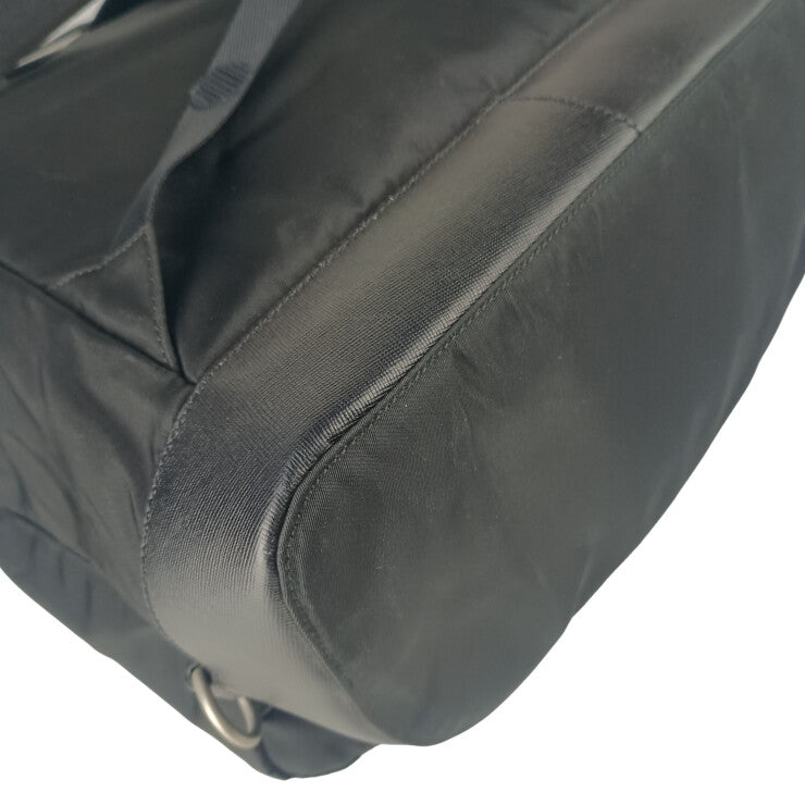 PRADA プラダ リュックサック バックパック V163 ブラック系 ナイロン メンズ シルバー金具 美品