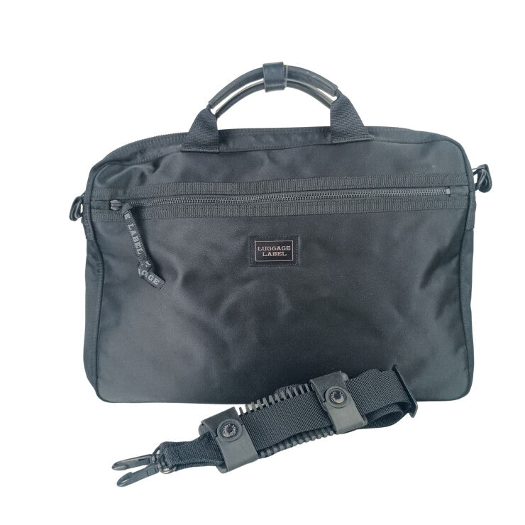 LUGGAGE LABEL ラゲッジレーベル ビジネスバッグ ZONE ブリーフケース 953 09214 ブラック系 ナイロン メンズ 2WAY ショルダーバッグ 吉田カバン 美品