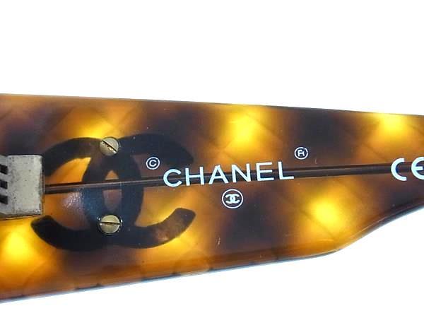 CHANEL シャネル サングラス ココマーク マトラッセ 01450 ブラウン系 クリアブラウン プラスチック ユニセックス べっ甲調 美品