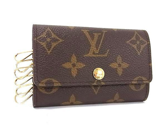 LOUIS VUITTON ルイヴィトン キーケース ミュルティクレ6 M62630 ブラウン モノグラム ユニセックス 6連 美品