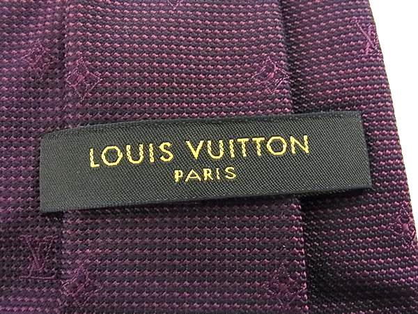 LOUIS VUITTON ルイヴィトン ネクタイ ボルドー シルク100% メンズ 美品