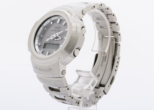 CASIO カシオ 時計 GSHOCK FULL METAL AW500 SERIES AWM500D1A8JF シルバー ステンレススチール メンズ デジアナ 美品