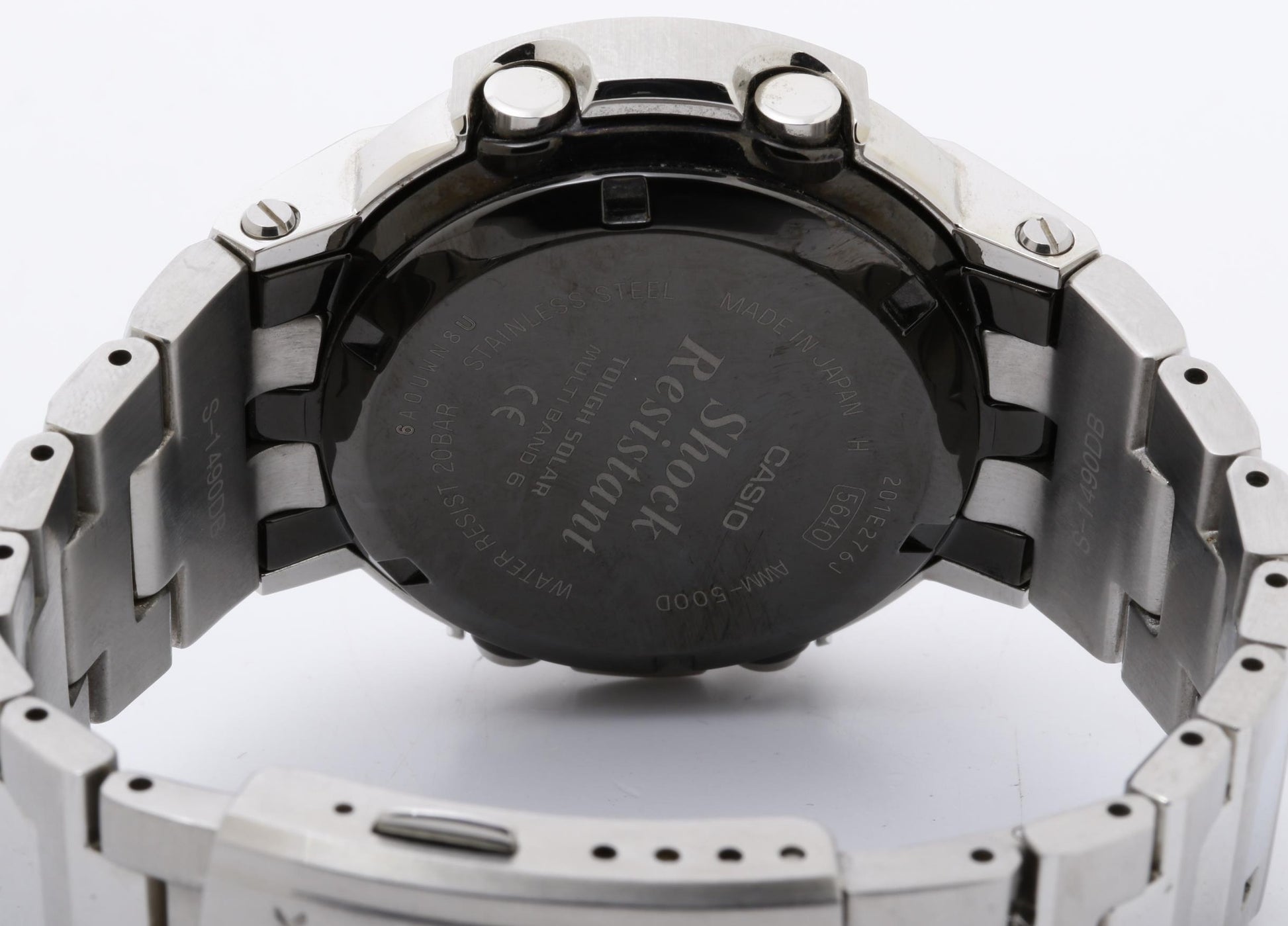 CASIO カシオ 時計 GSHOCK FULL METAL AW500 SERIES AWM500D1A8JF シルバー ステンレススチール メンズ デジアナ 美品