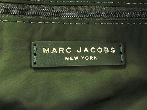 MARC JACOBS マークジェイコブス ハンドバッグ グリーン系 ナイロン レディース キルティング ゴールド金具 美品