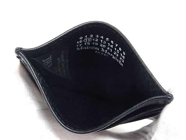 Maison Margiela メゾンマルジェラ カードケース 4ステッチ ブラック系 レザー ユニセックス 美品
