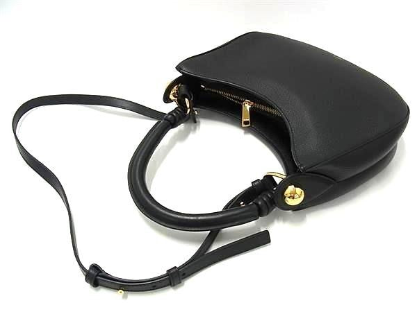 FURLA フルラ ハンドバッグ SFERA スフェラ S HOBO ブラック系 レザー レディース 2WAY ゴールド金具 超美品