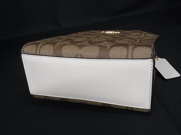 COACH コーチ トートバッグ シグネチャー 5693 ブラウン系 PVC レディース 超美品