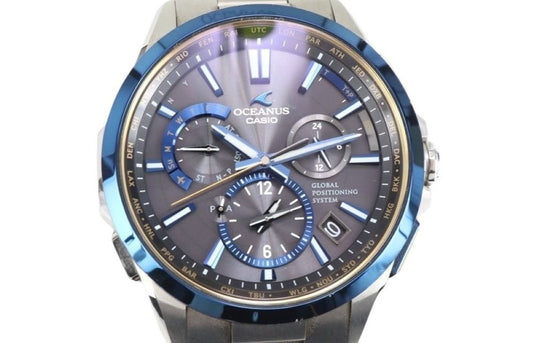 CASIO カシオ 時計 OCEANUS オシアナス OCWG1100TGー1AJF ブラック ブルー シルバー チタン メンズ アナログ