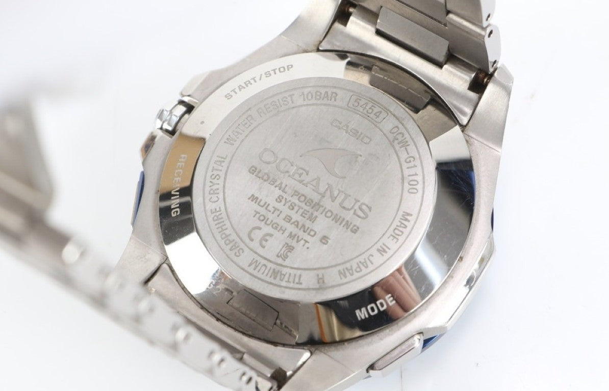 CASIO カシオ 時計 OCEANUS オシアナス OCWG1100TGー1AJF ブラック ブルー シルバー チタン メンズ アナログ