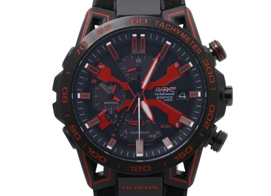 CASIO カシオ 時計 EDIFICE SOSPENSIONE エディフィス Honda Racing Red Edition EQB2000HR1AJR ブラック レッド ステンレススチール メンズ 鈴鹿サーキット60周年記念 アナログ 美品