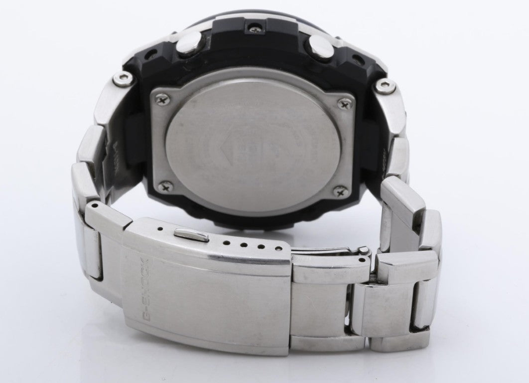 CASIO カシオ 時計 GSHOCK GSTEEL GSTW100D1A2JF ブラック シルバー ステンレススチール メンズ アナデジ