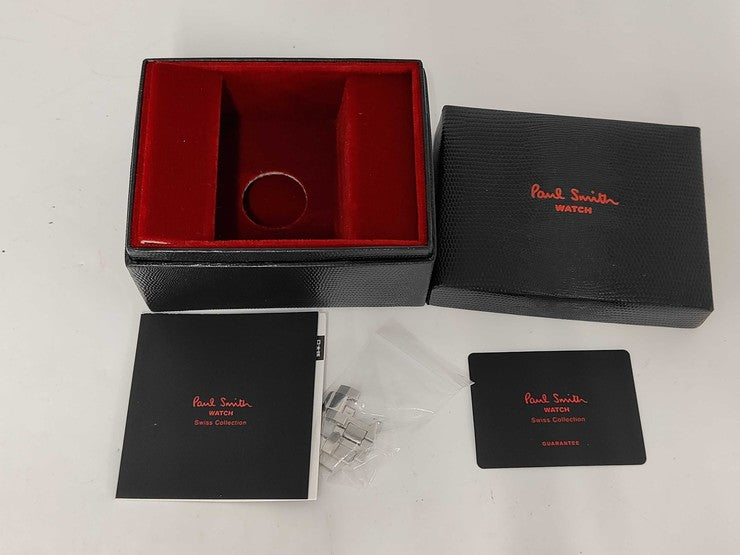 Paul Smith ポールスミス 腕時計 ノッティンガム YA40 S050804HST ブルー系文字盤 シルバー ステンレス メンズ クロノグラフ 美品