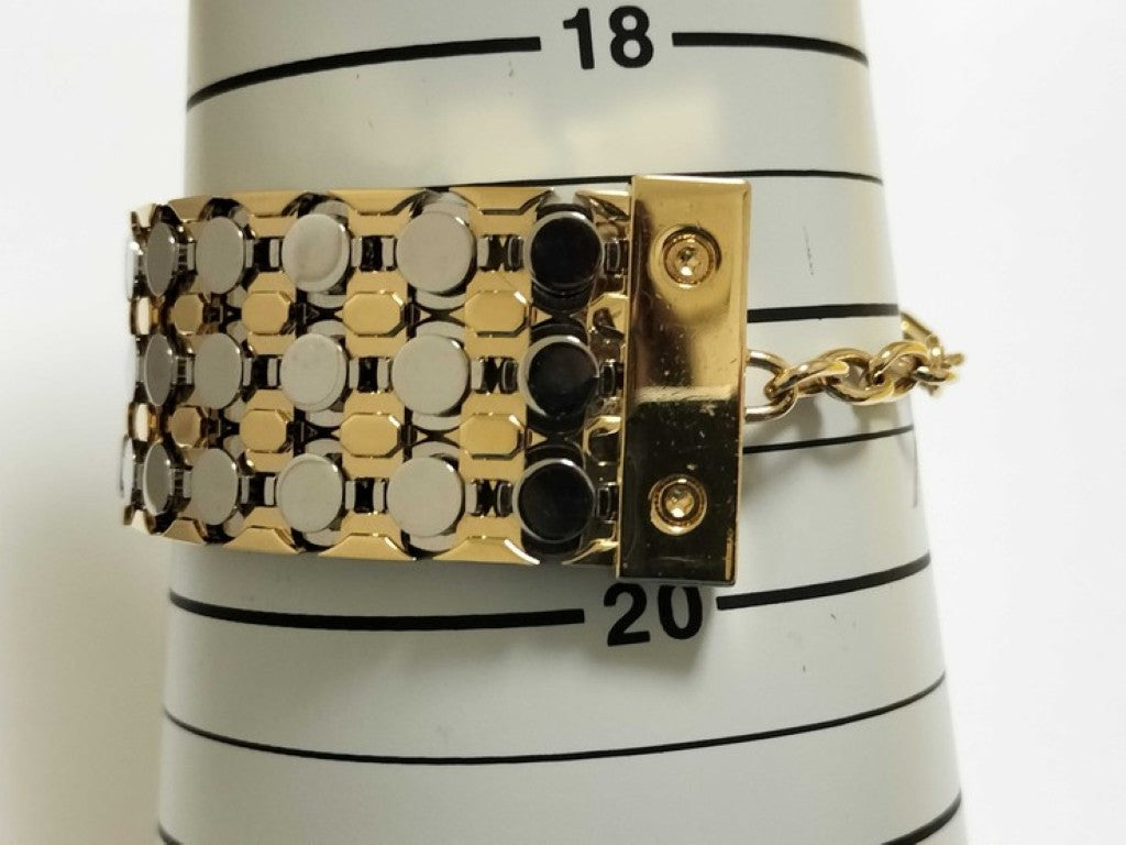 LOUIS VUITTON ルイヴィトン ブレスレット Futura Bracelet MP356A フュチュラ ブレスレット ゴールド シルバー系 メタル レディース モノグラム 美品