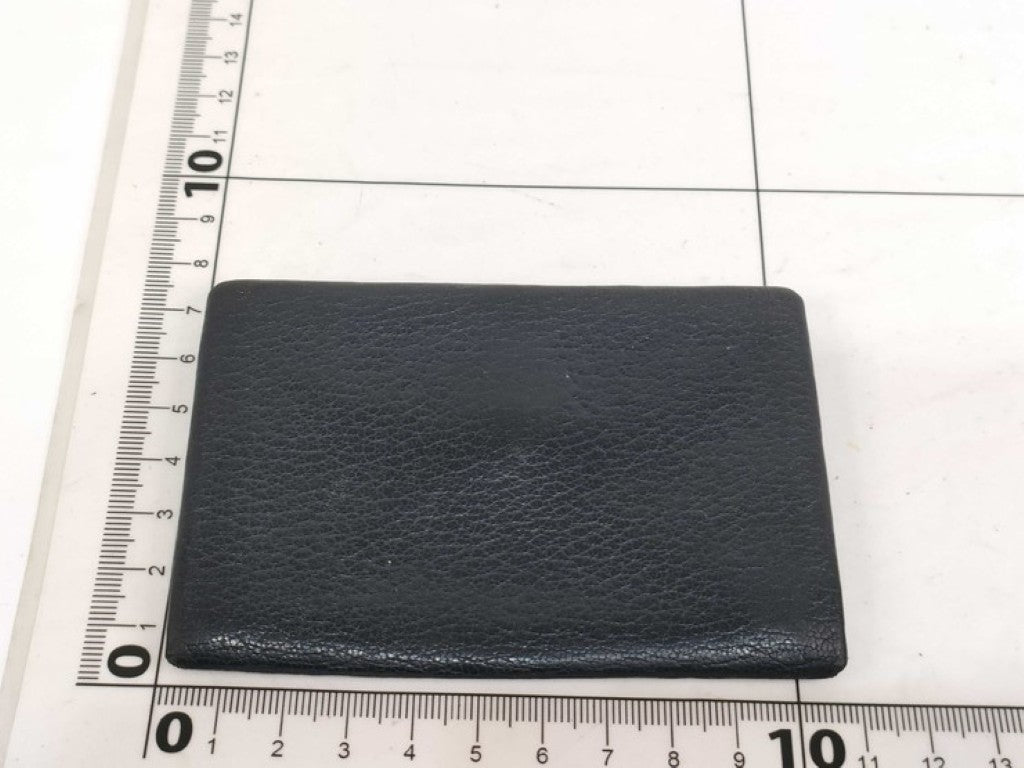 HERMES エルメス カードケース カルヴィ ネイビー系 シェーブル ユニセックス シルバー金具
