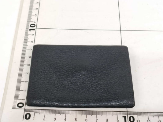 HERMES エルメス カードケース カルヴィ ネイビー系 シェーブル ユニセックス シルバー金具