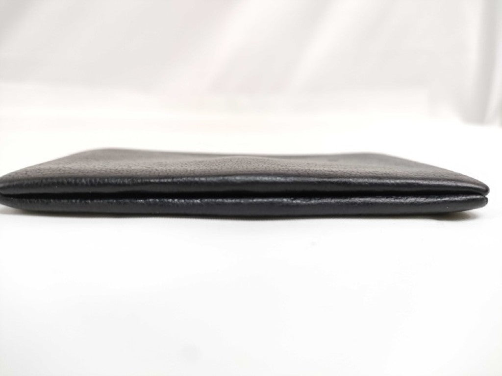 HERMES エルメス カードケース カルヴィ ネイビー系 シェーブル ユニセックス シルバー金具