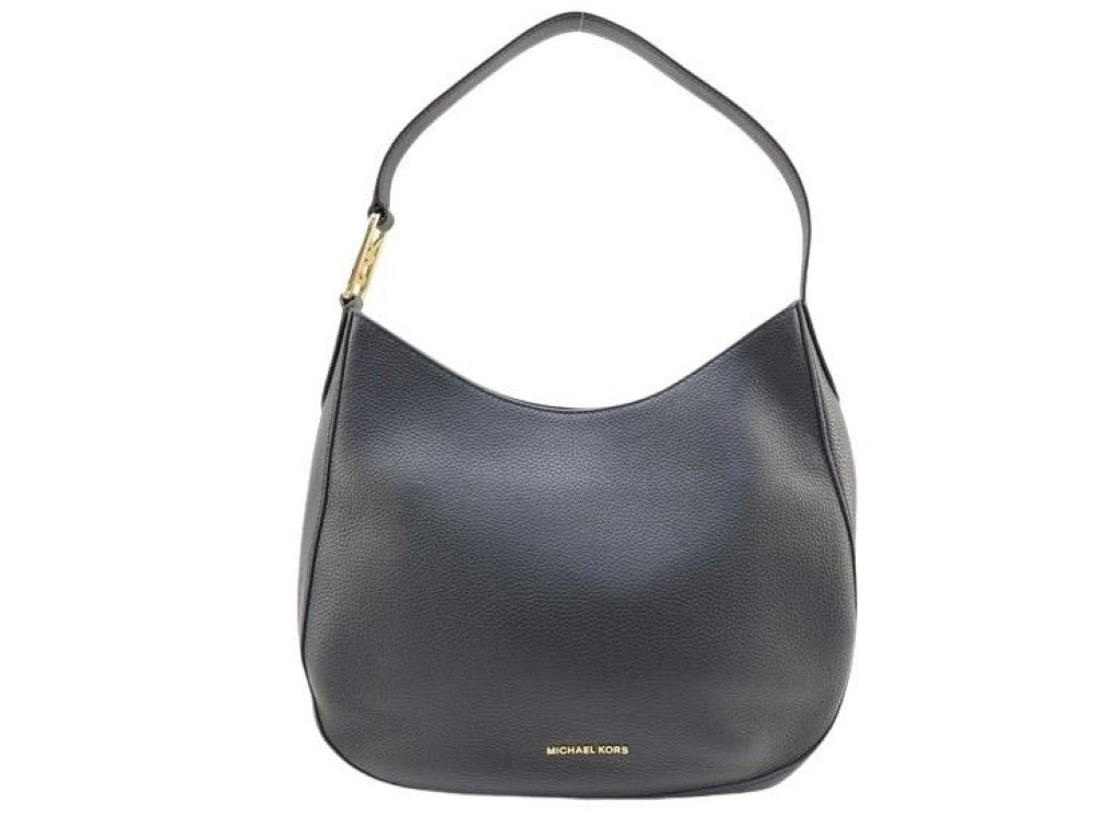 MICHAEL KORS マイケルコース ショルダーバッグ Kensington ケンジントン ホーボーバッグ ブラック レザー レディース ゴールド金具 美品