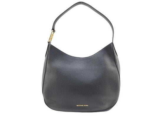 MICHAEL KORS マイケルコース ショルダーバッグ Kensington ケンジントン ホーボーバッグ ブラック レザー レディース ゴールド金具 美品