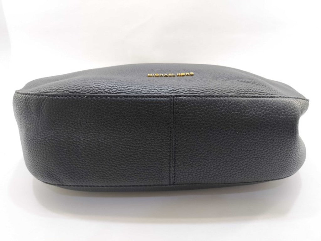 MICHAEL KORS マイケルコース ショルダーバッグ Kensington ケンジントン ホーボーバッグ ブラック レザー レディース ゴールド金具 美品