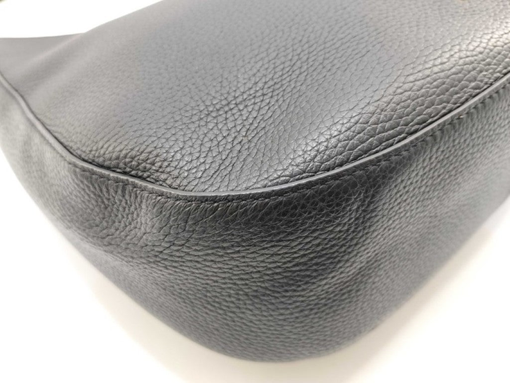 MICHAEL KORS マイケルコース ショルダーバッグ Kensington ケンジントン ホーボーバッグ ブラック レザー レディース ゴールド金具 美品